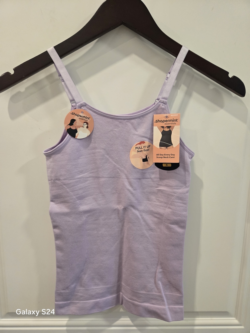 Shapermint Lavender Scoop Neck Cami
